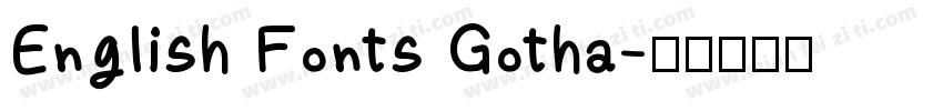 English Fonts Gotha字体转换